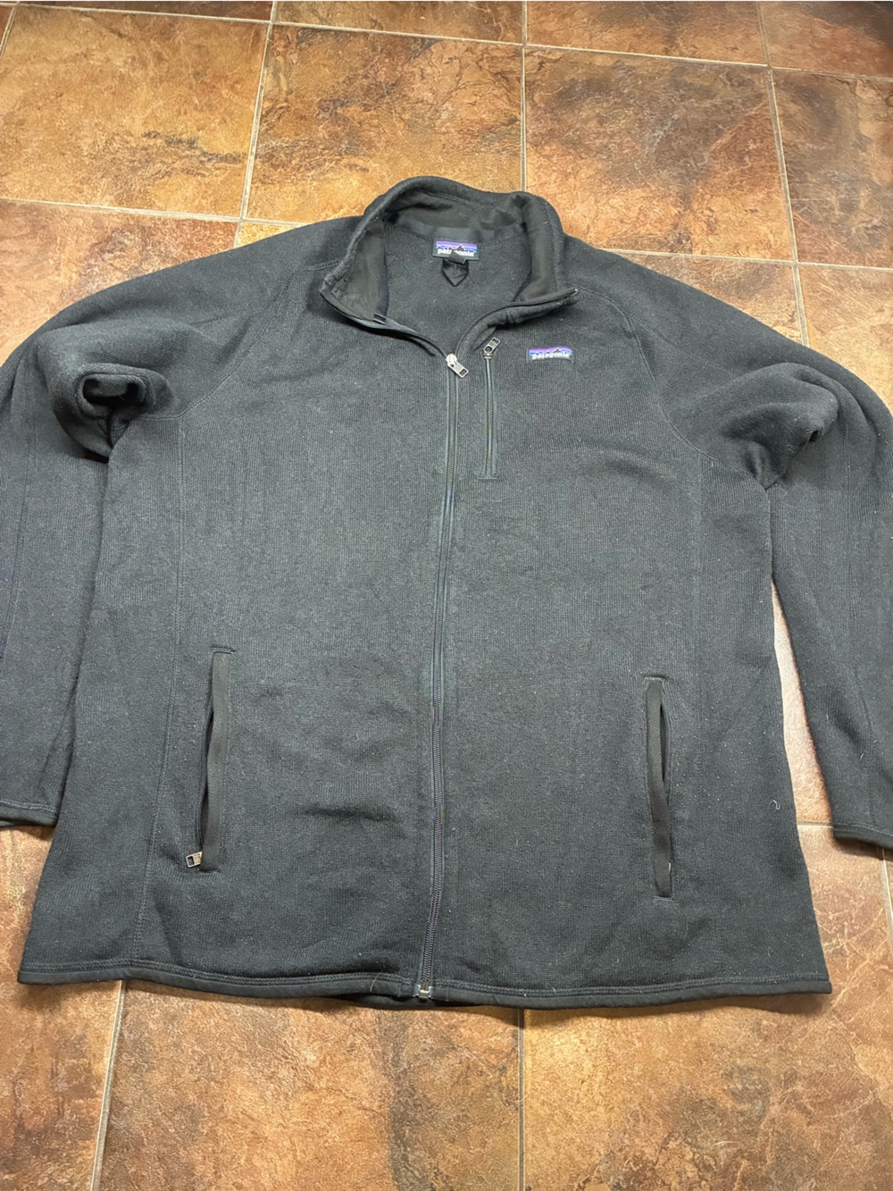 Patagonia Men's Black Full-Zip Fleece Jacket - Lightweight Layer